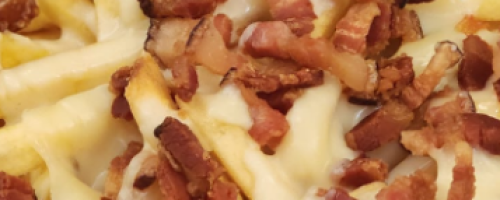 batata frita com bacon